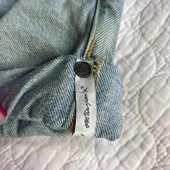 One Teaspoon High Waisted Shorts, Denim Shorts, Light Wash Shorts, Womens 23 - Picture 4 of 7